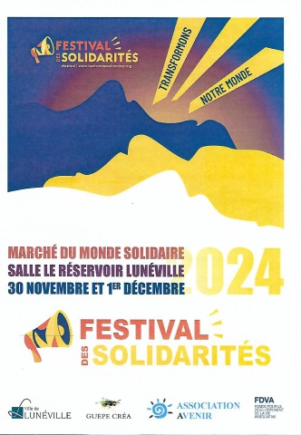 affiche Marché du Monde Solidaire à Lunéville 2024